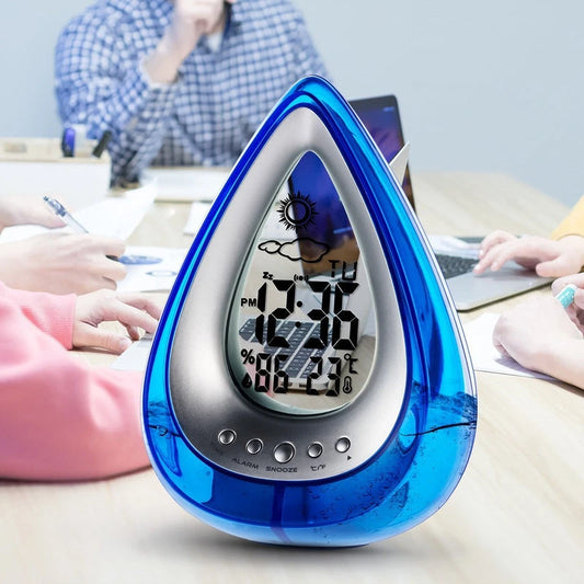 ساعة منبه رقمية على شكل قطرة/ Drop Shaped Digital Alarm Clock