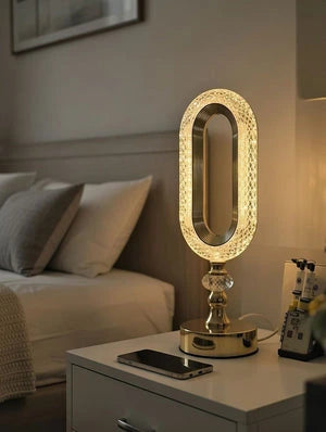 Crystal LED Table Lamp – Rechargeable Touch Control Crystal Lamp for Bedroom & Home Decor