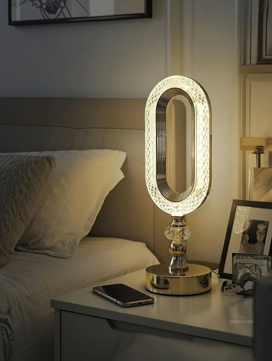 Crystal LED Table Lamp – Rechargeable Touch Control Crystal Lamp for Bedroom & Home Decor