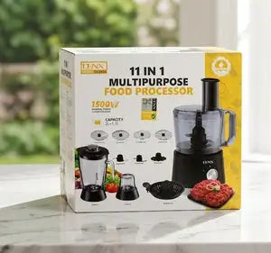 DENX 11-in-1 Multipurpose Food Processor – 1500W Powerful Kitchen Appliance for your kitchen usage outer packaging