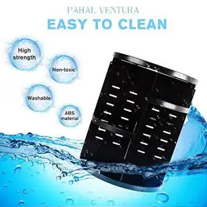 360° Rotating Makeup Organizer Box – Large Capacity Cosmetic Storage (KSA & UAE)