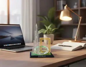Dubai Skyline Crystal Souvenir Showpiece
Premium Gift Item for UAE | Elegant Home & Office Décor