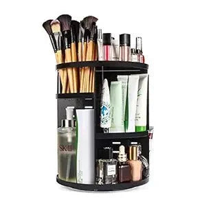 360° Rotating Makeup Organizer Box – Large Capacity Cosmetic Storage (KSA & UAE)